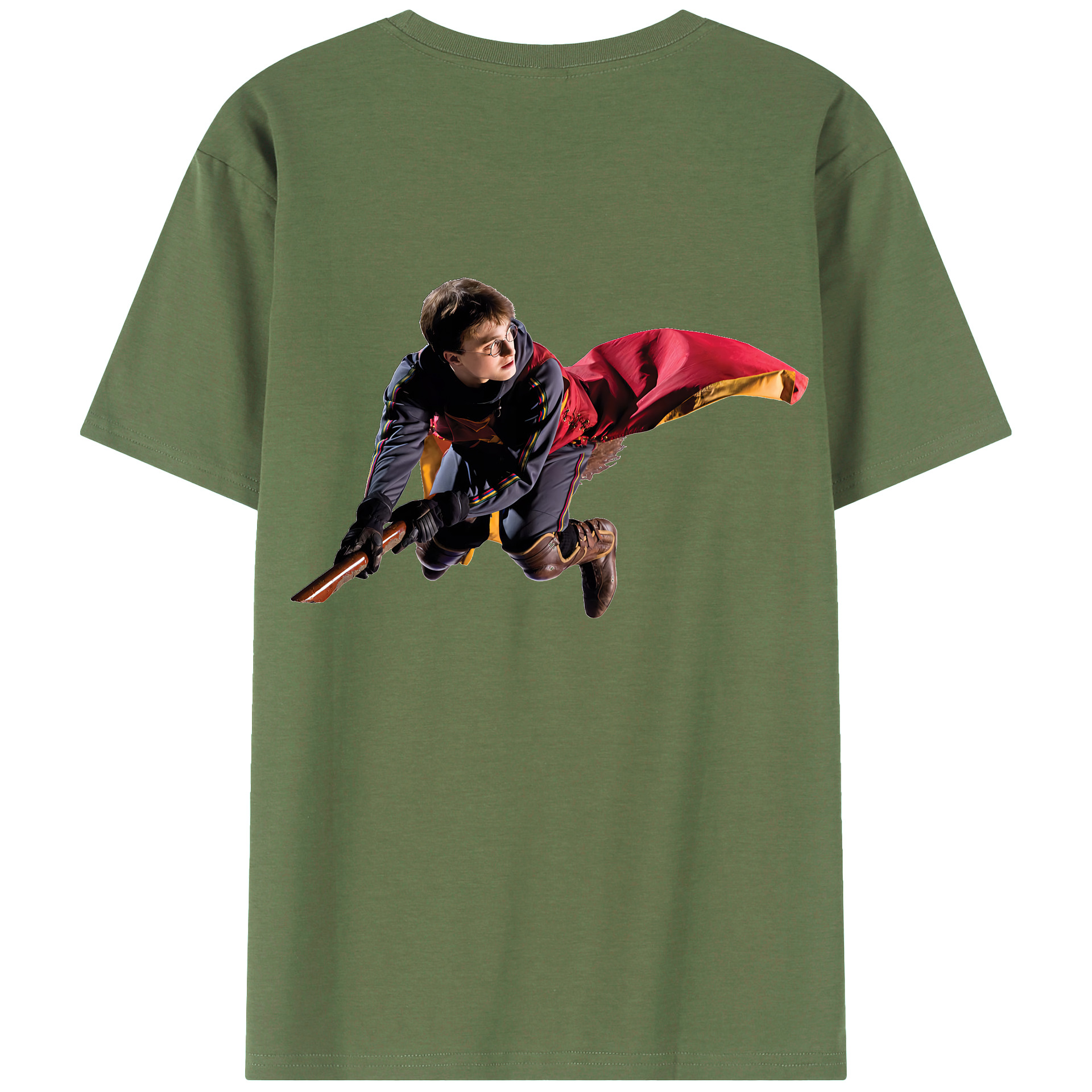 （画像用） Harry Potter ハリー・ポッターシリーズ 綿100％ メンズ半袖Tシャツ（バックプリント） 通気性